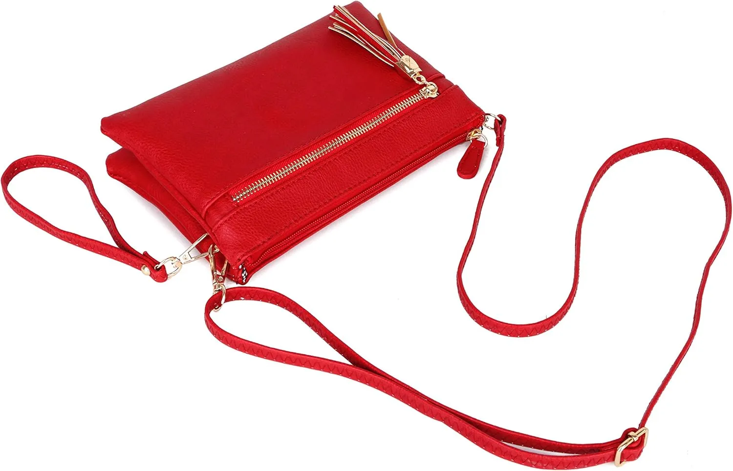 Solene Women's Lightweight Multi Compartment Wristlet Clutch Wallet Crossbody Bag