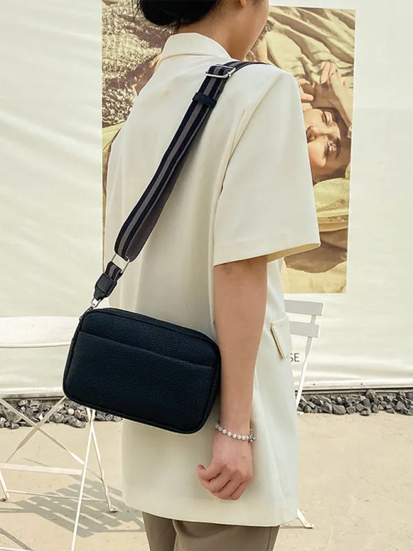 Solid color PU messenger bag women's small bag ladies shoulder bag small square bag