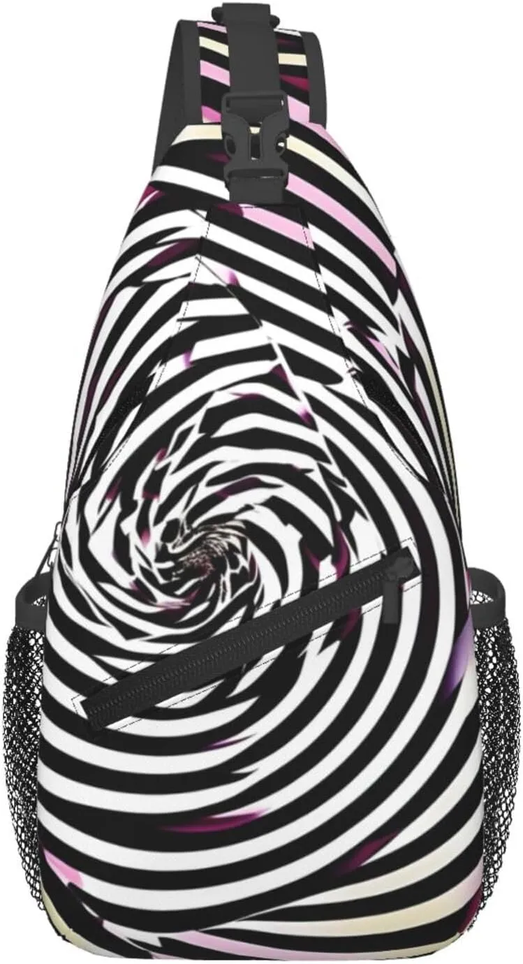 Spiral Optical illusion Gif Print Stylish and Practical Crossbody Bag for All Your Travel and Daily Use