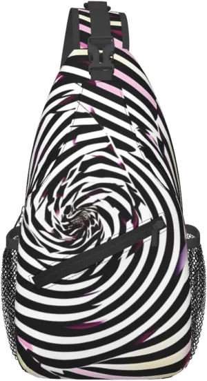 Spiral Optical illusion Gif Print Stylish and Practical Crossbody Bag for All Your Travel and Daily Use