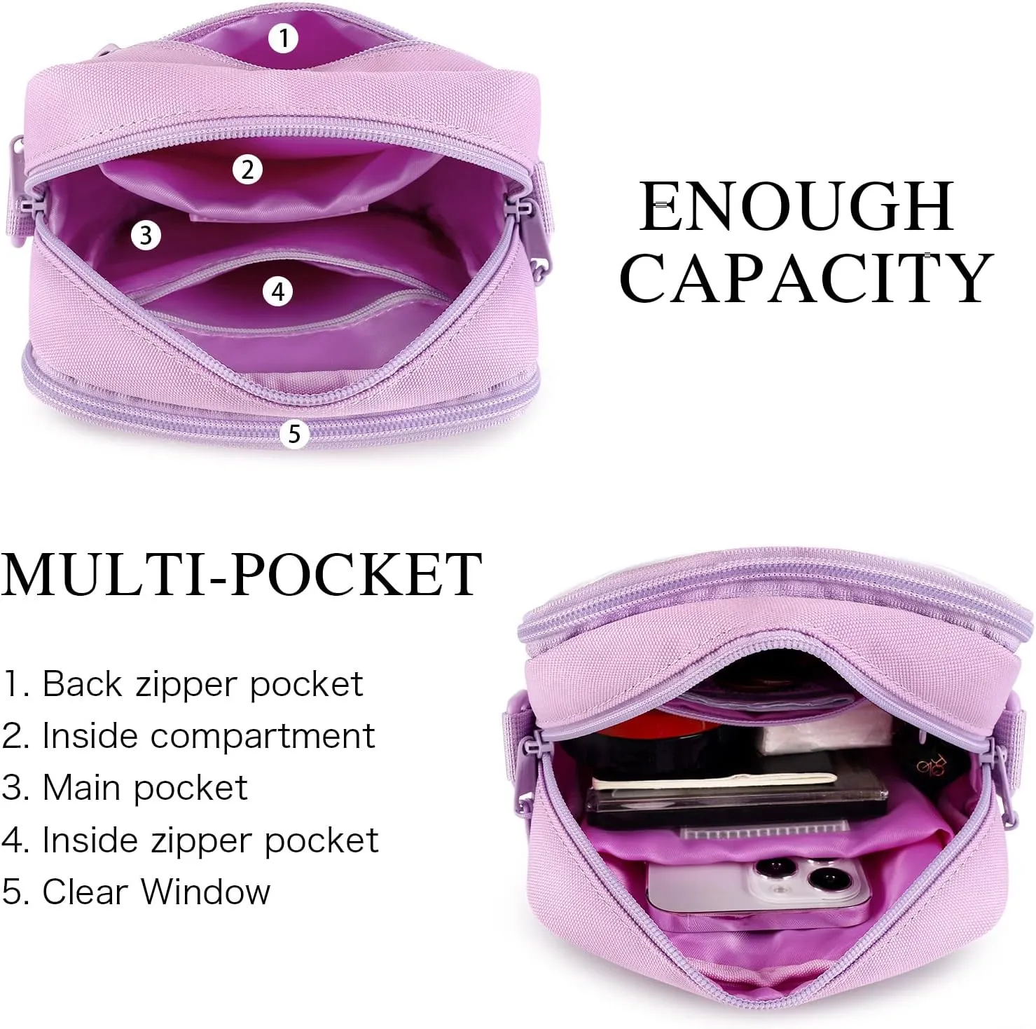STEAMEDBUN Ita Bag Crossbody Small Pin Display Bag with Insert