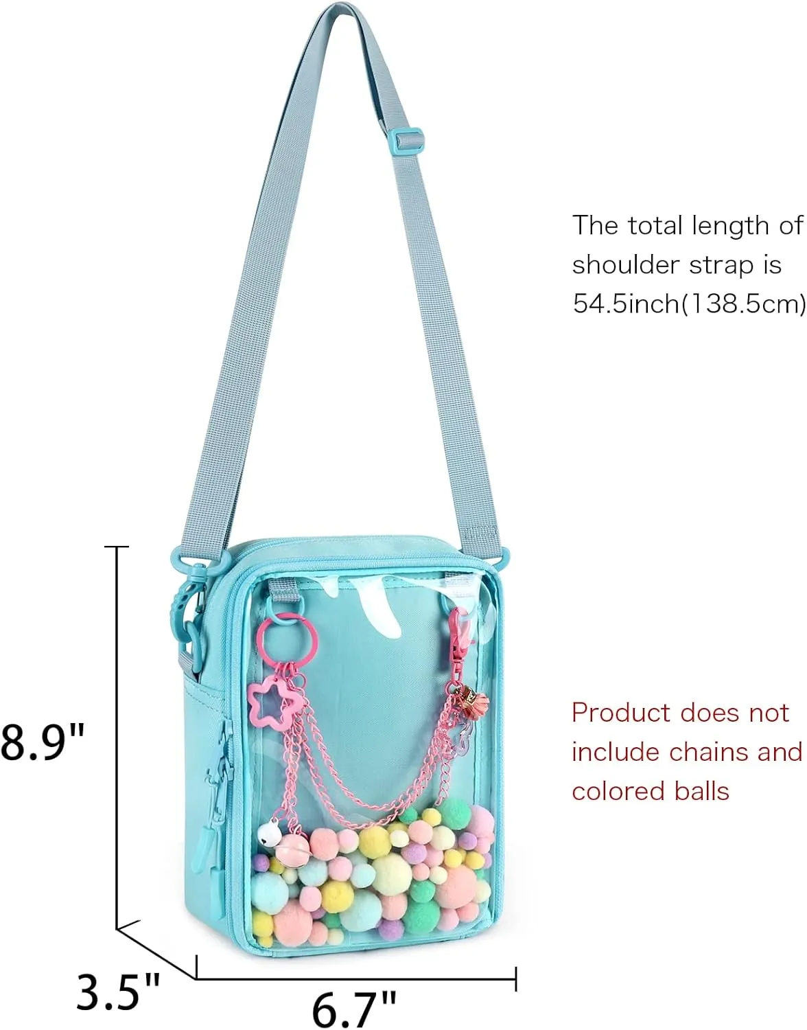STEAMEDBUN Ita Bag Crossbody Small Pin Display Bag with Insert