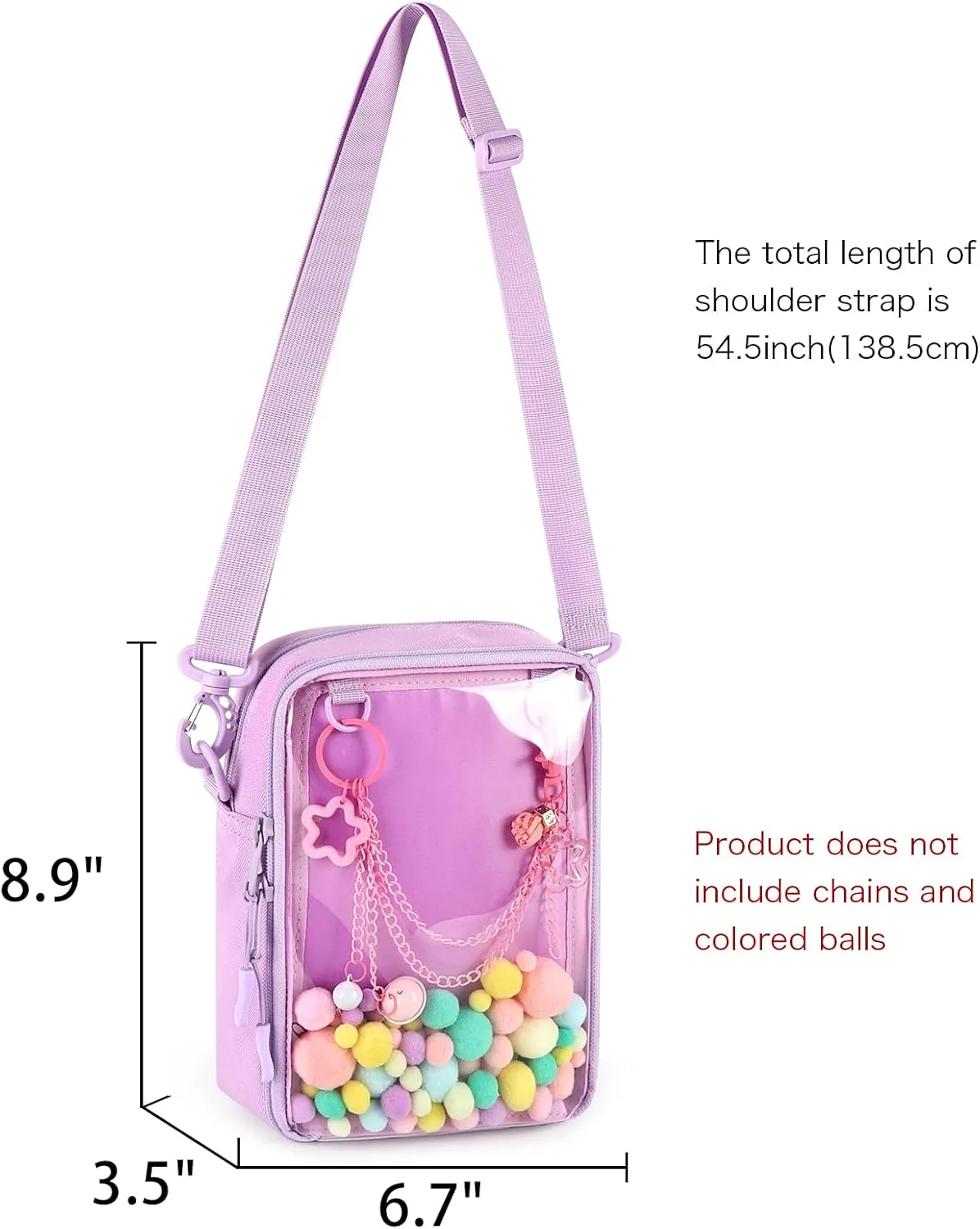 STEAMEDBUN Ita Bag Crossbody Small Pin Display Bag with Insert