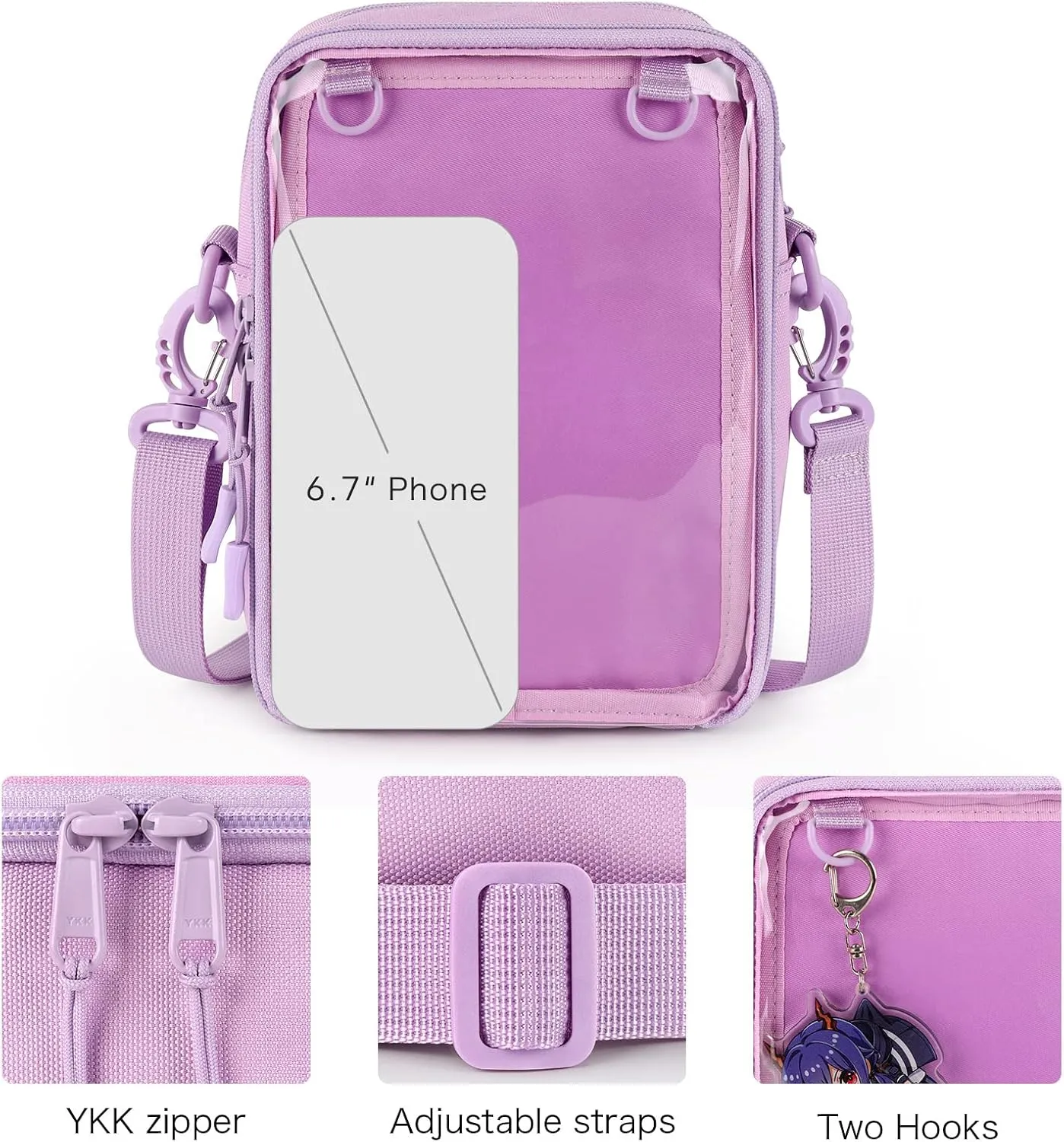 STEAMEDBUN Ita Bag Crossbody Small Pin Display Bag with Insert