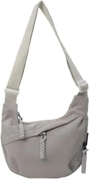 Stylish Canvas Shoulder Bag for University Life Large Interior Multiple Pockets Crossbody Bag with Adjustable Strap