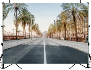 Sunrise at Street Photography Backdrop Photographer Portrait Banner Photo Studio Photobooth Prop Photography Background Decoration Supplies 7×5ft