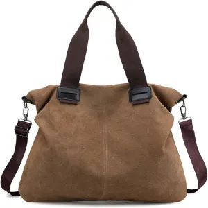 Sunshinejing Women's Canvas Tote Bag Shoulder Crossbody Purses Work Travel Handbag Hobo Bag
