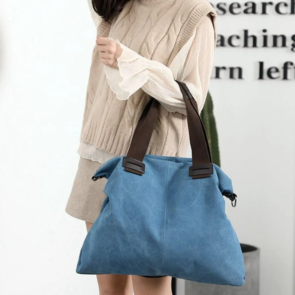 Sunshinejing Women's Canvas Tote Bag Shoulder Crossbody Purses Work Travel Handbag Hobo Bag