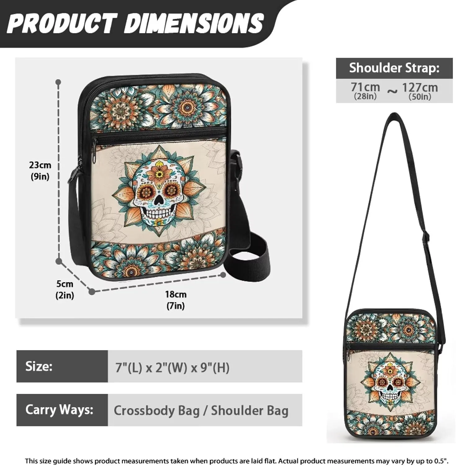 Suobstales Messenger Bag for Men Women Canvas Purse Crossbody Shoulder Bag Casual Sling Pack for Work Business Sport Travel