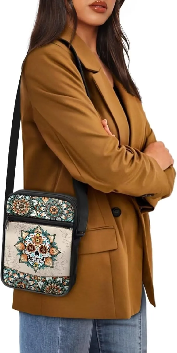 Suobstales Messenger Bag for Men Women Canvas Purse Crossbody Shoulder Bag Casual Sling Pack for Work Business Sport Travel