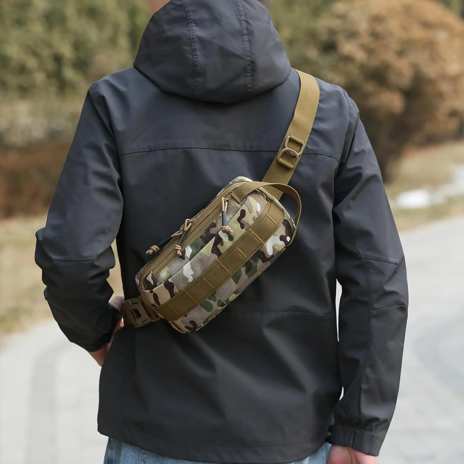 Tactical Ammo Pouch Firearm Ammunition Carrier Bag Tactical Drop Pouch Sub Abdominal Carrying Kit Bag Rifle Carbine Pistol Revolver Ammos Transportation Soft Case Hunting Shooting Fanny Pack