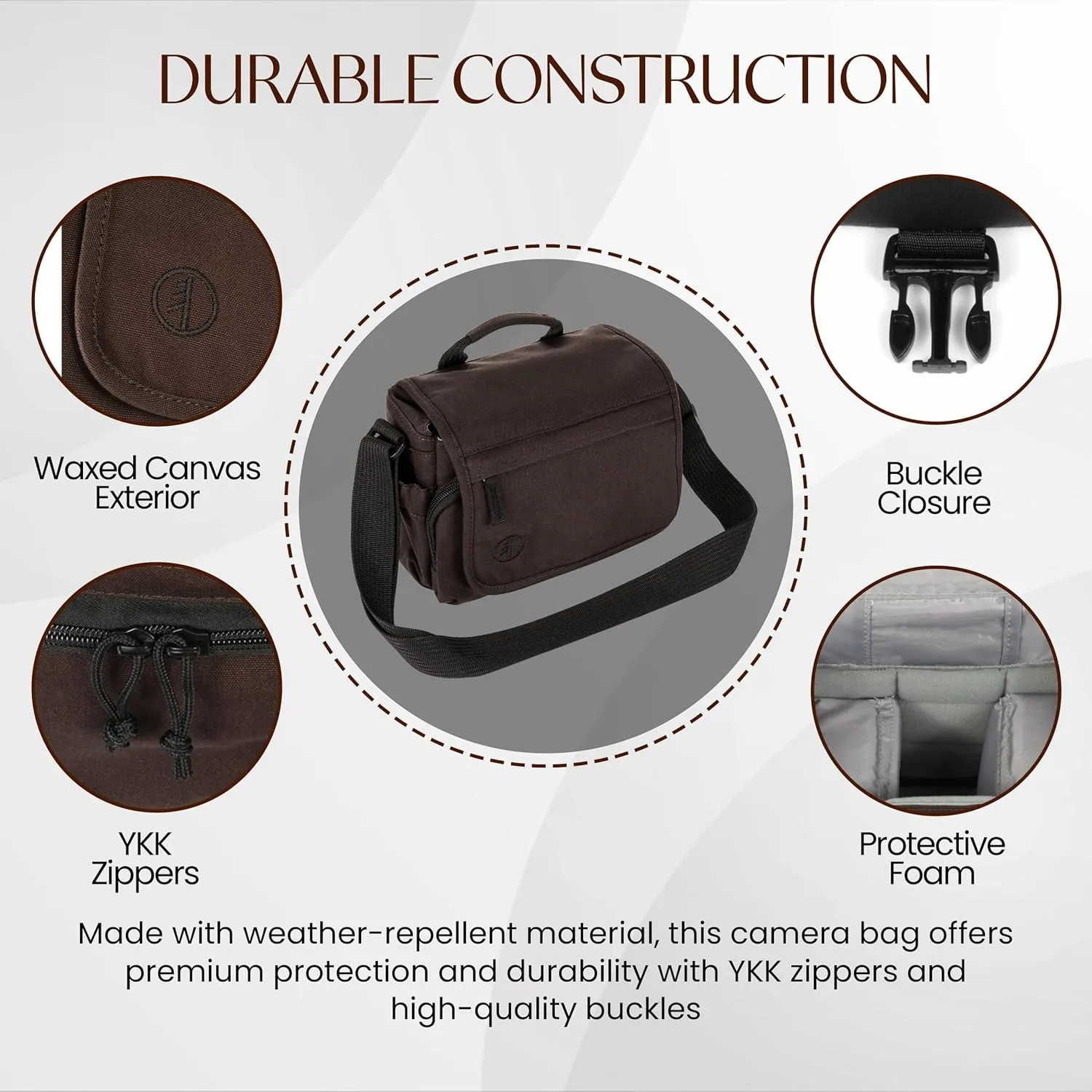 Tamrac Apache 2.2 Camera Bag for Photographers, Camera Case for Photography Accessories, Shoulder Bag for Compact DSLR and Mirrorless Cameras, Crossbody Camera Bag – Black