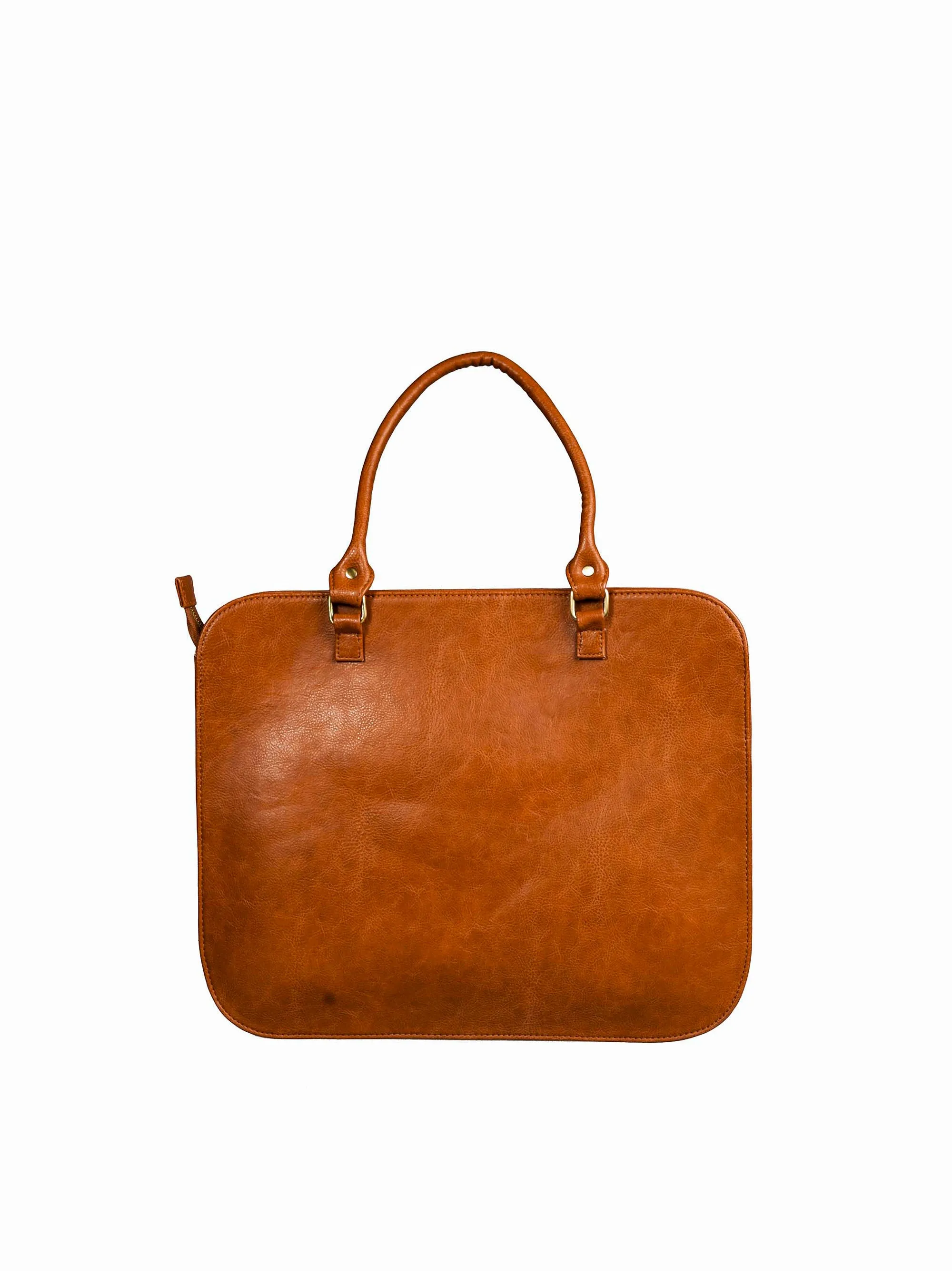 Tan Handcrafted Beatrice Laptop Bag