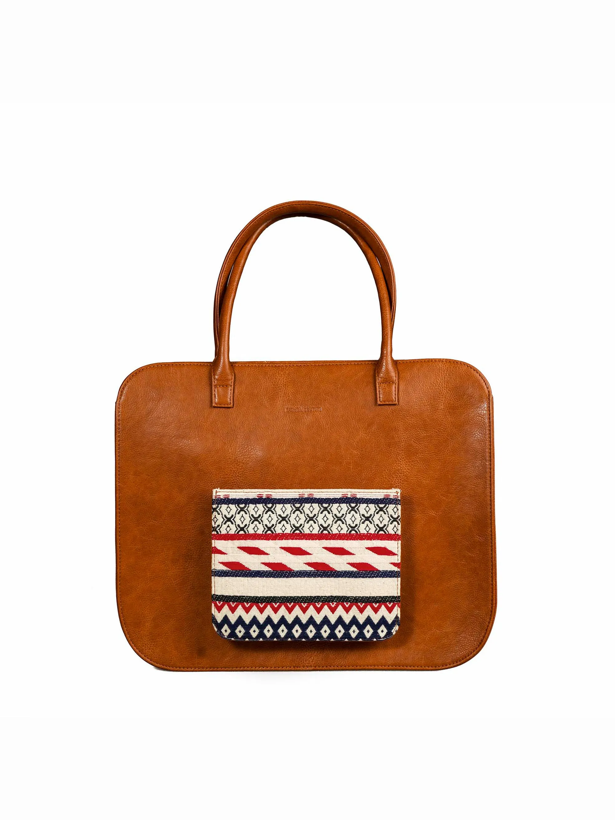 Tan Handcrafted Beatrice Laptop Bag