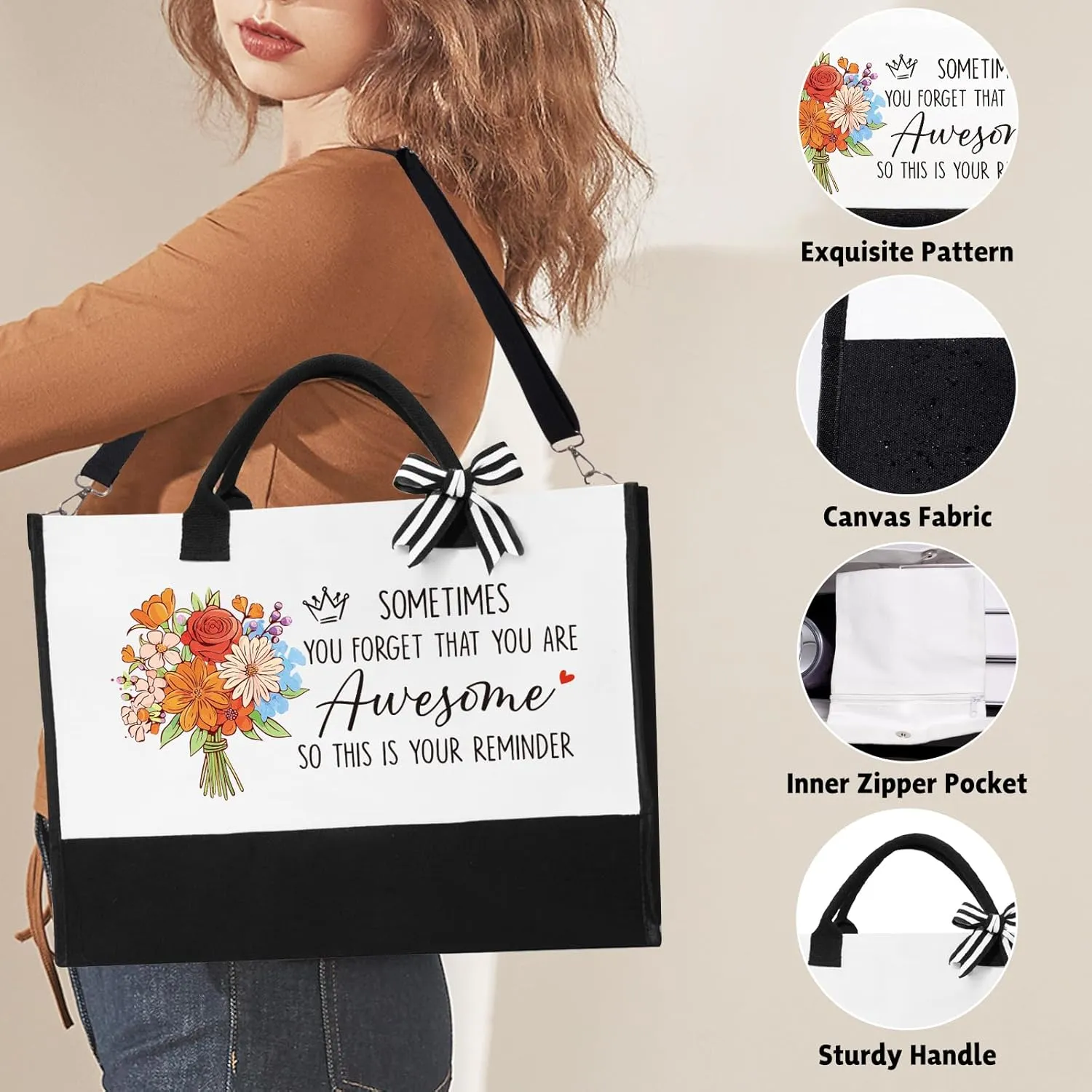 Thank You Gifts for Women, Employee Appreciation Gifts - Canvas Tote Bag