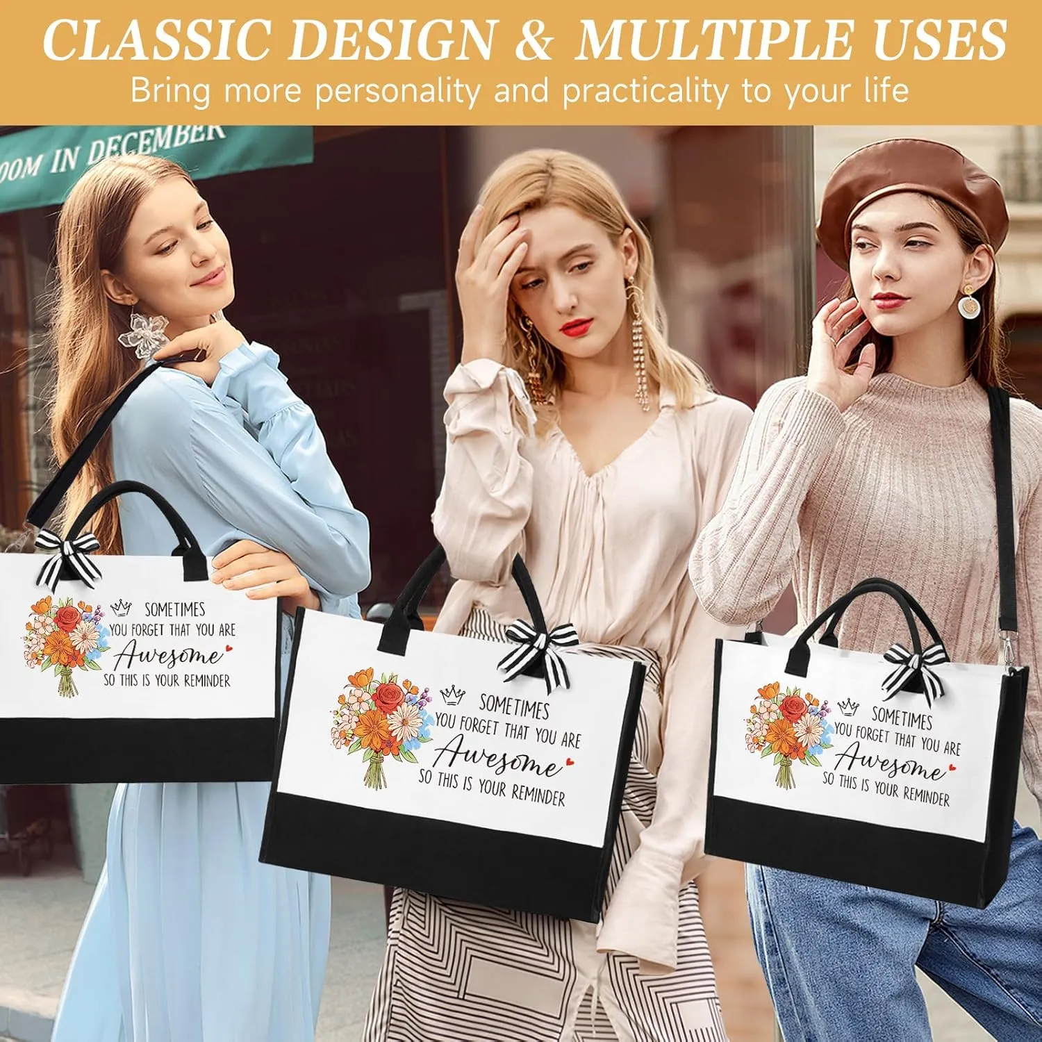 Thank You Gifts for Women, Employee Appreciation Gifts - Canvas Tote Bag
