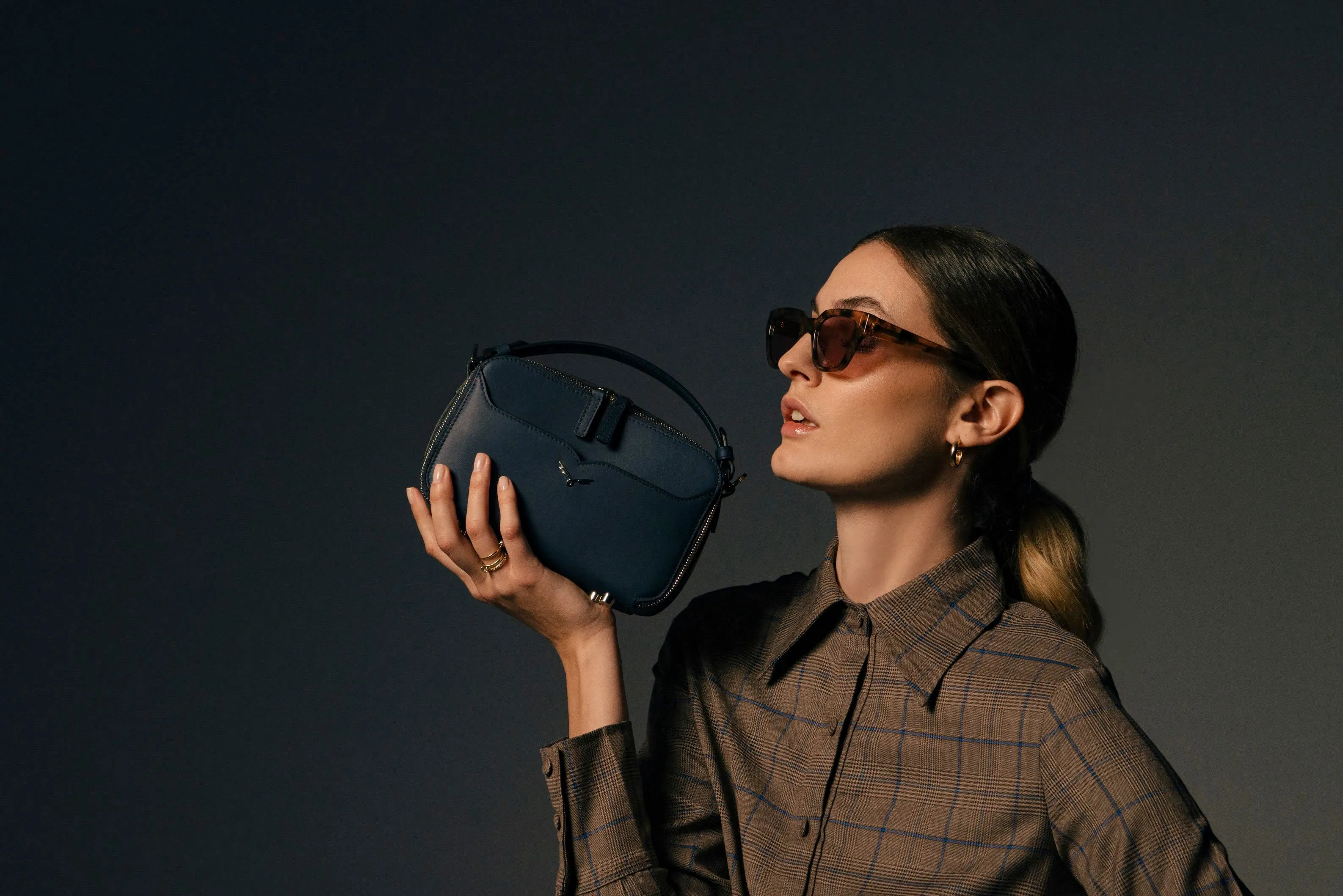 The Ludmilla Casebag in Night Sky Navy