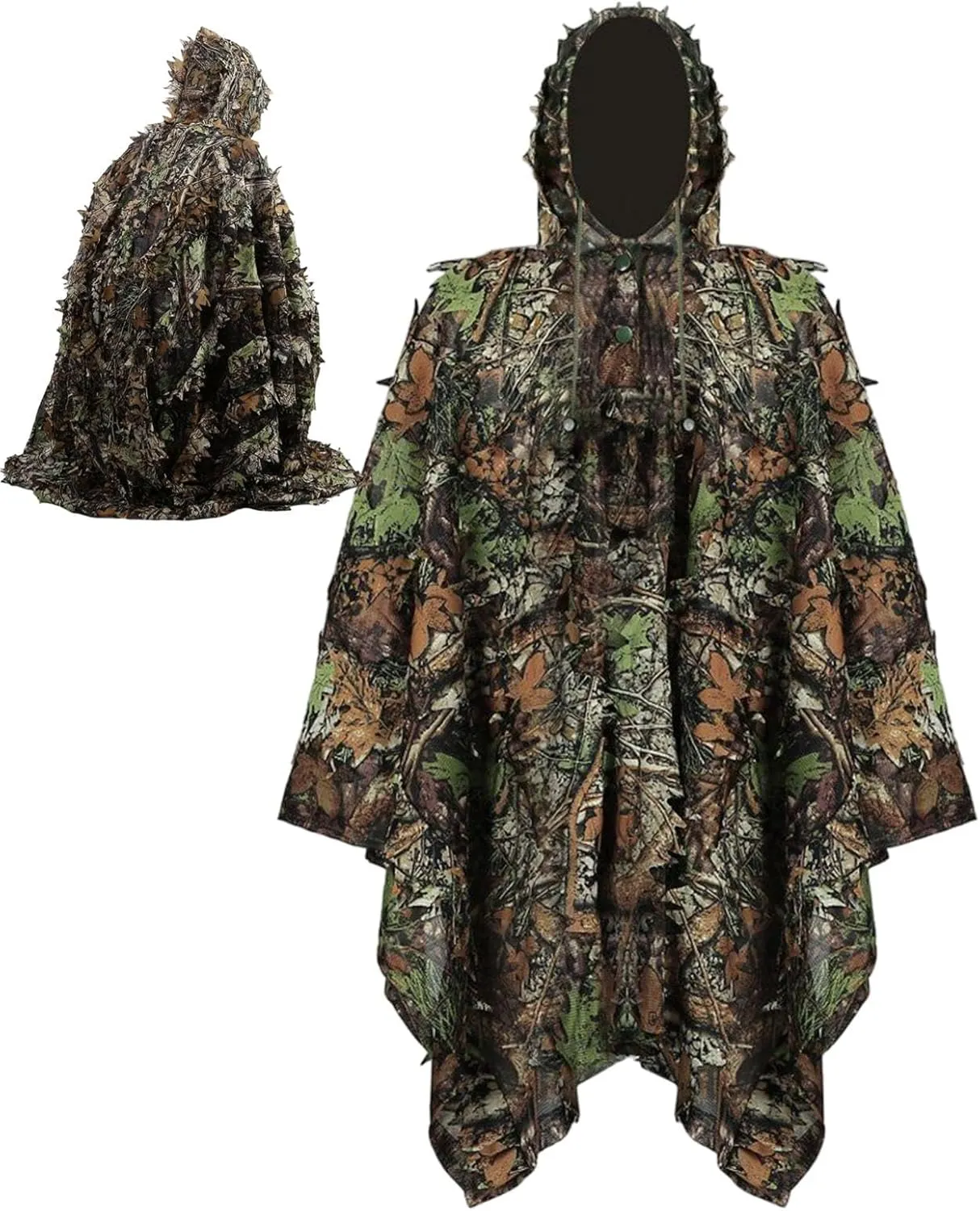 Thermal Camouflage Cloak, Effect Bird Watching Camouflage Cloak, Ghillie Suit for Men, Breathable Animal Photography Invisible Cape Field Training