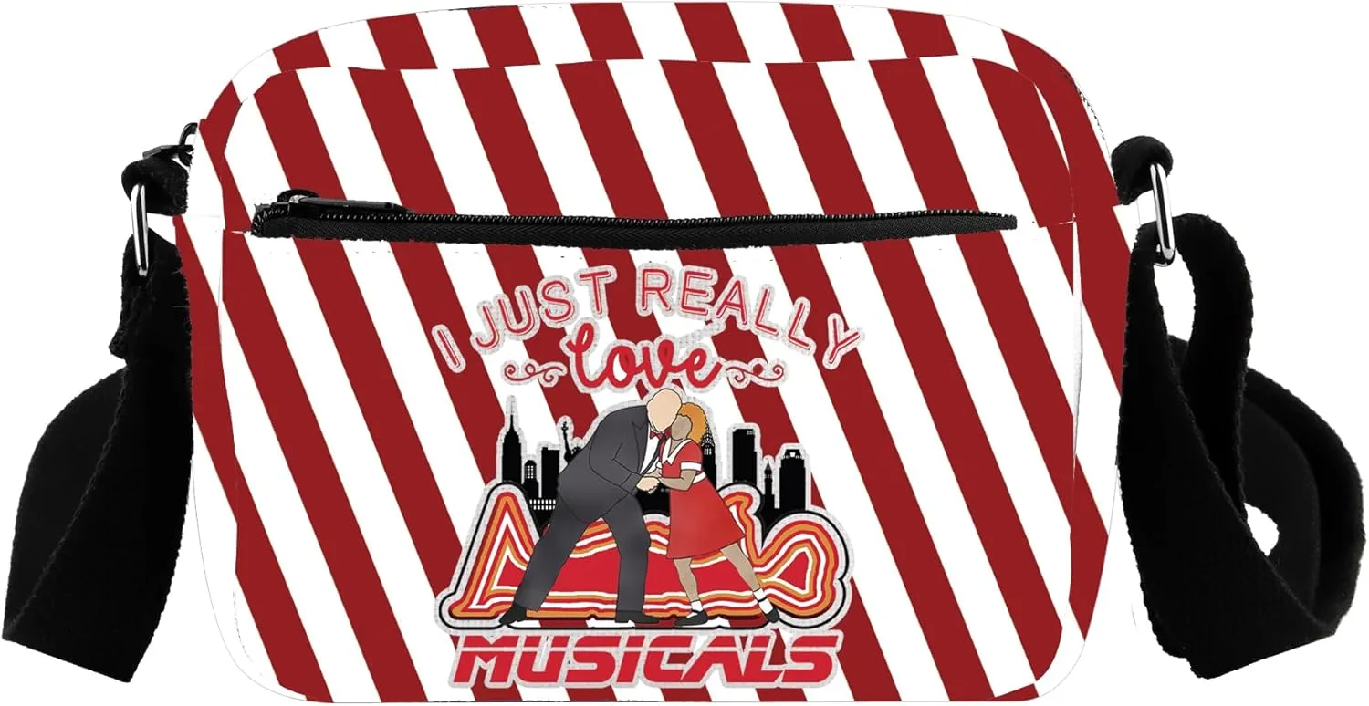 TOBGBE Aniie The Musical Merchandise Gifts I Just Really Love Musicals Adjustable Crossbody Bag Orphanage Theater Fans Gifts