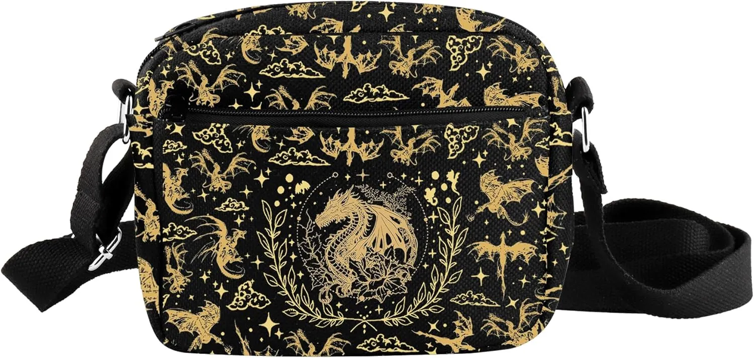 TOBGBE The 13 T of Glass Gifts M Blackbeak Crossbody Bag Fantastic Reader Bookish Gift T of Glass Series Inspired Shoulder