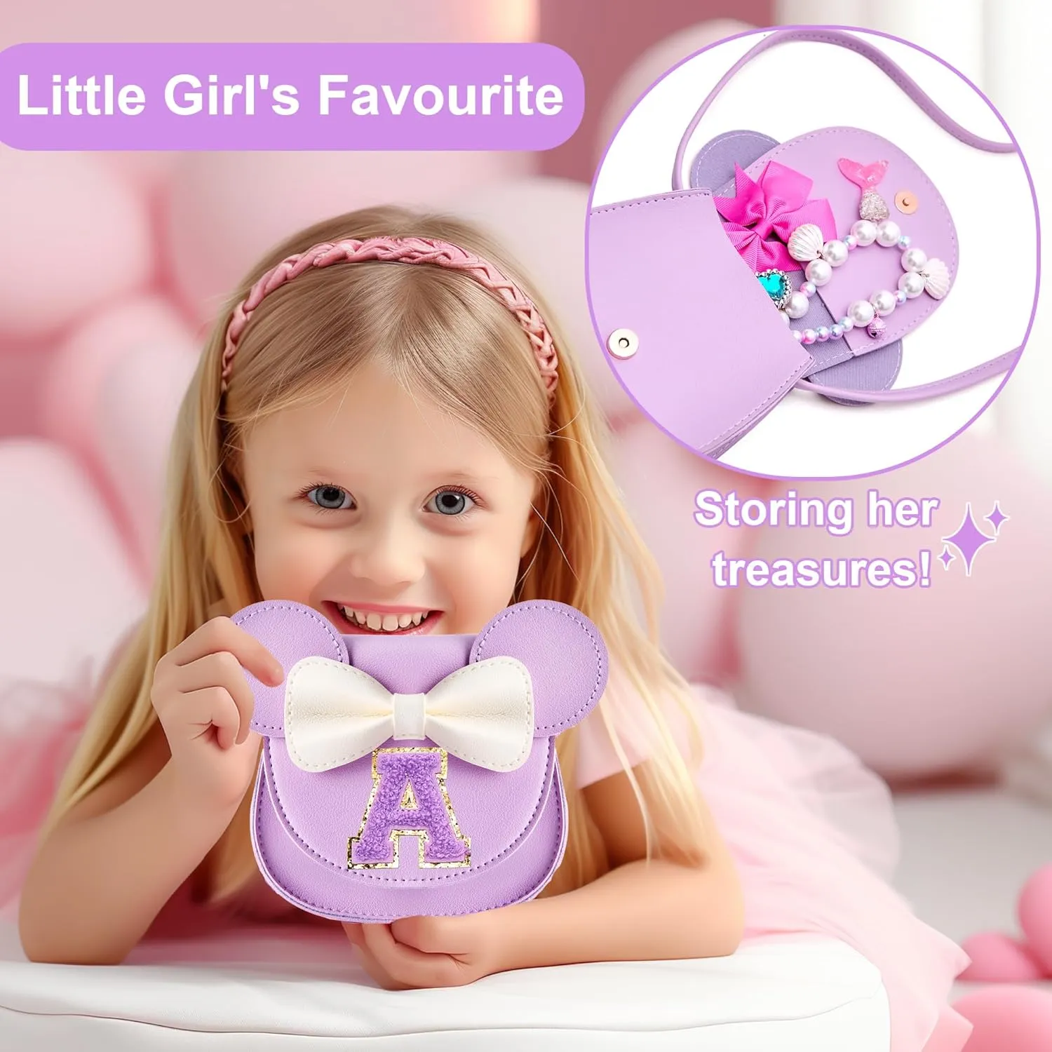 Toddler Purse Gifts for Girls, Little Girl Purse Kids Wallet Crossbody Bag Birthday Gifts for 3-8 Year Old Girl