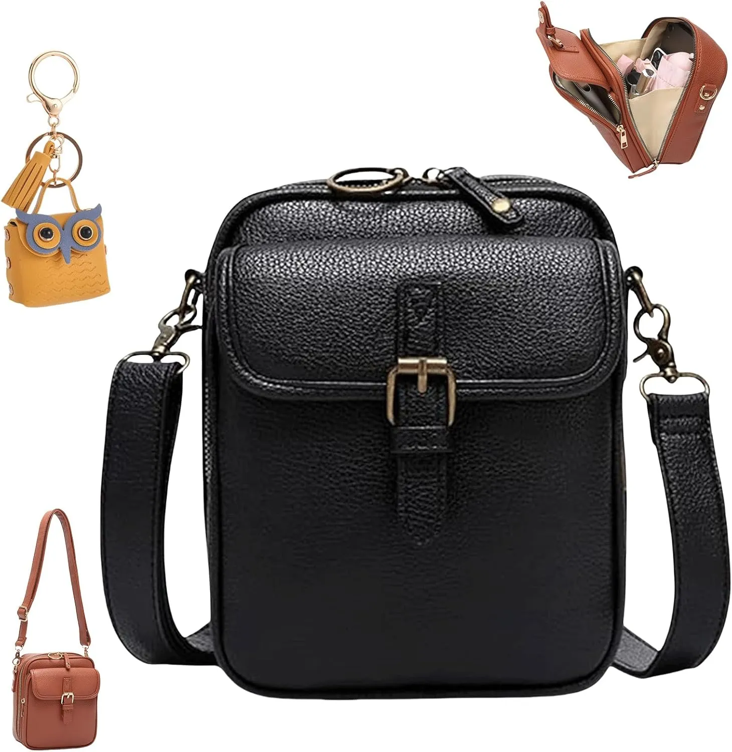 Tojoyride Crossbody Bag For Women,Vintage Anti Theft Cross Body Shoulder Purse With 10 Card Slots