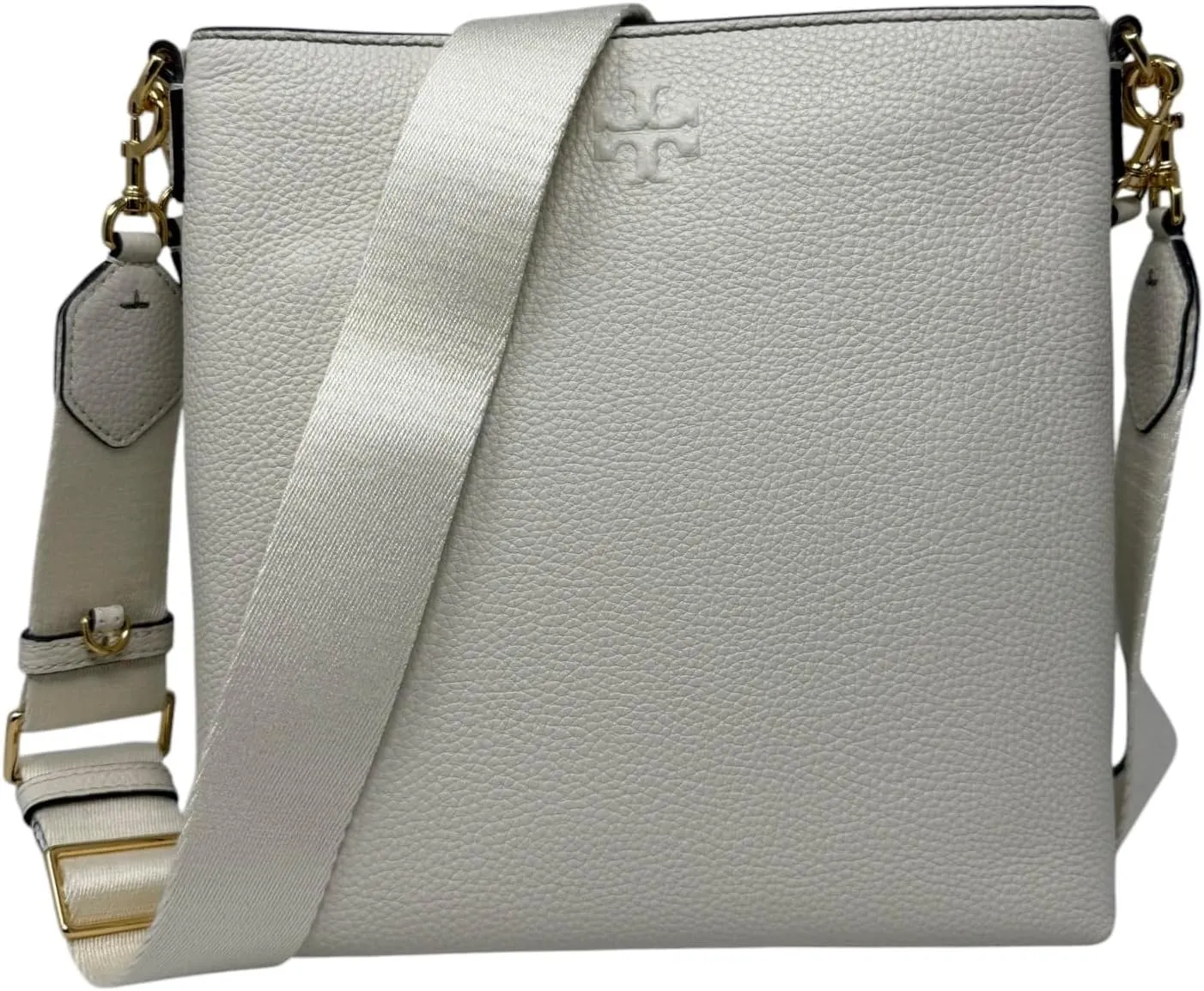 Tory Burch Women's 15630 Thea Swingpack Pebbled Leather Crossbody Shoulder Bag, (New Ivory)