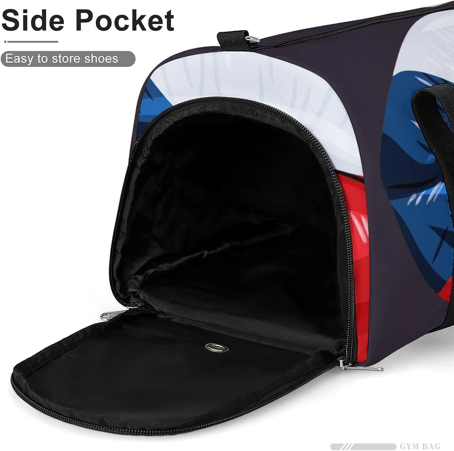 Travel Duffel Bag with Czech Flag Lips for Women and Men Shoe Compartment and Wet Pocket