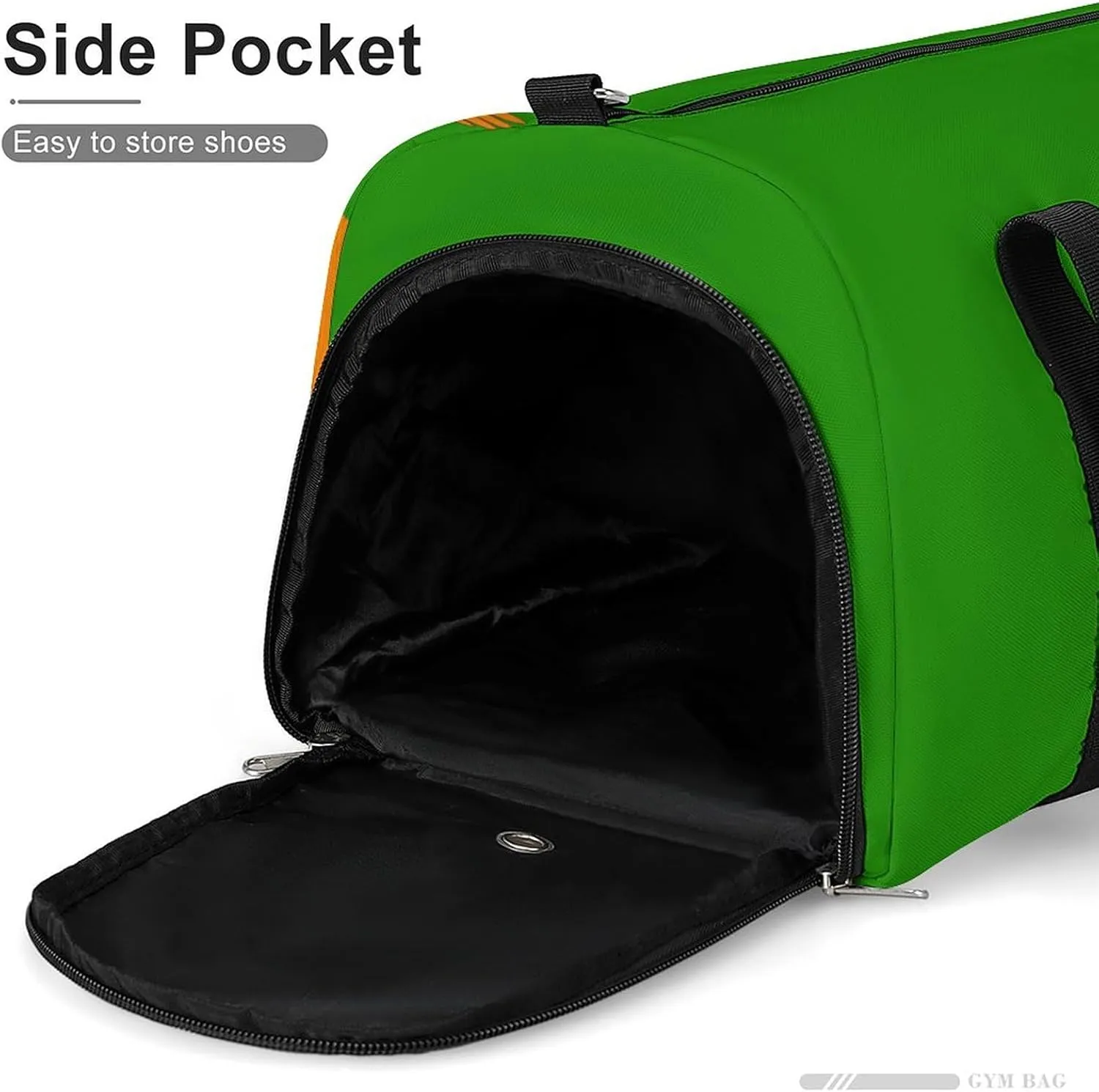 Travel Duffel with Zambia Flag for Men Women Shoe Compartment Sports Bag