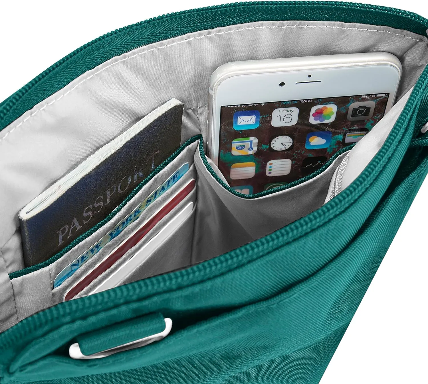 Travelon Anti-theft Classic Slim Double Zip Crossbody