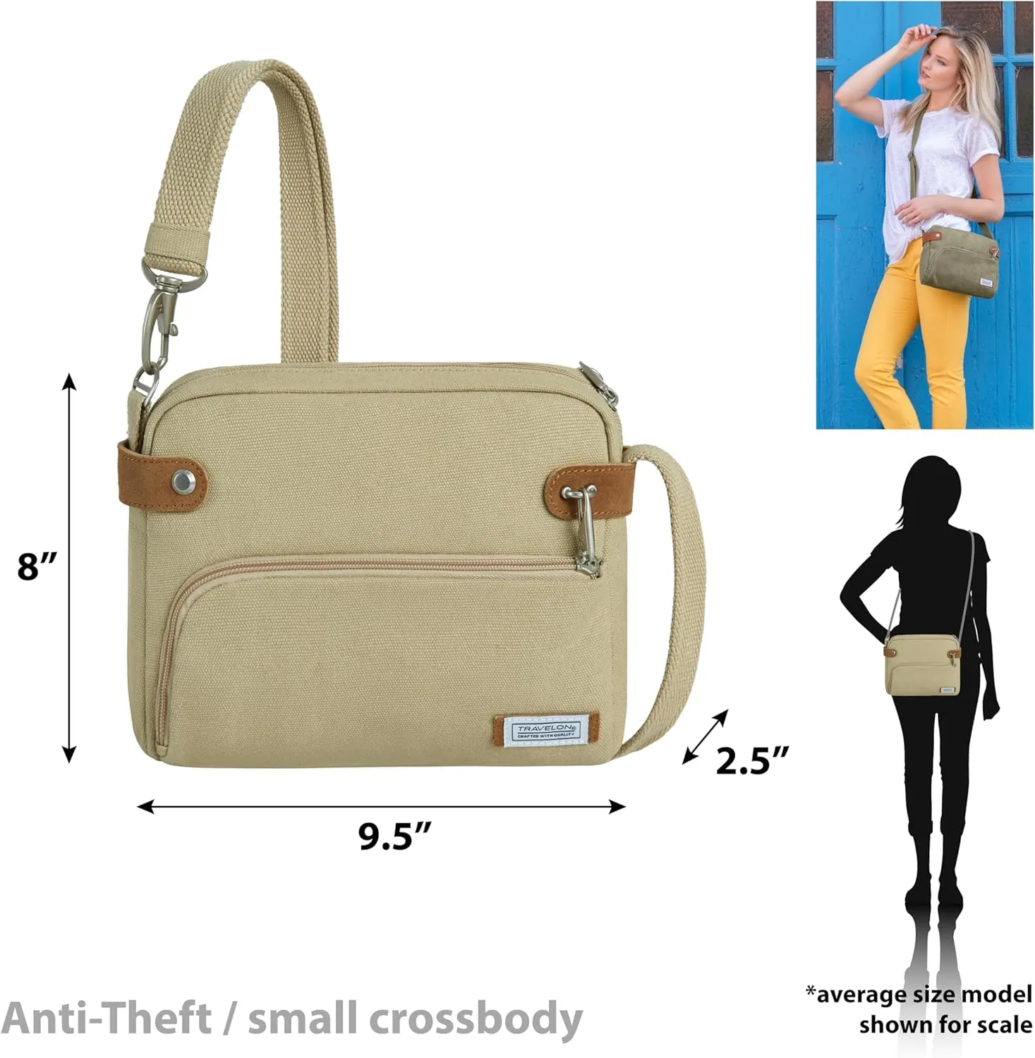Travelon Anti-Theft Heritage Small Crossbody Bag