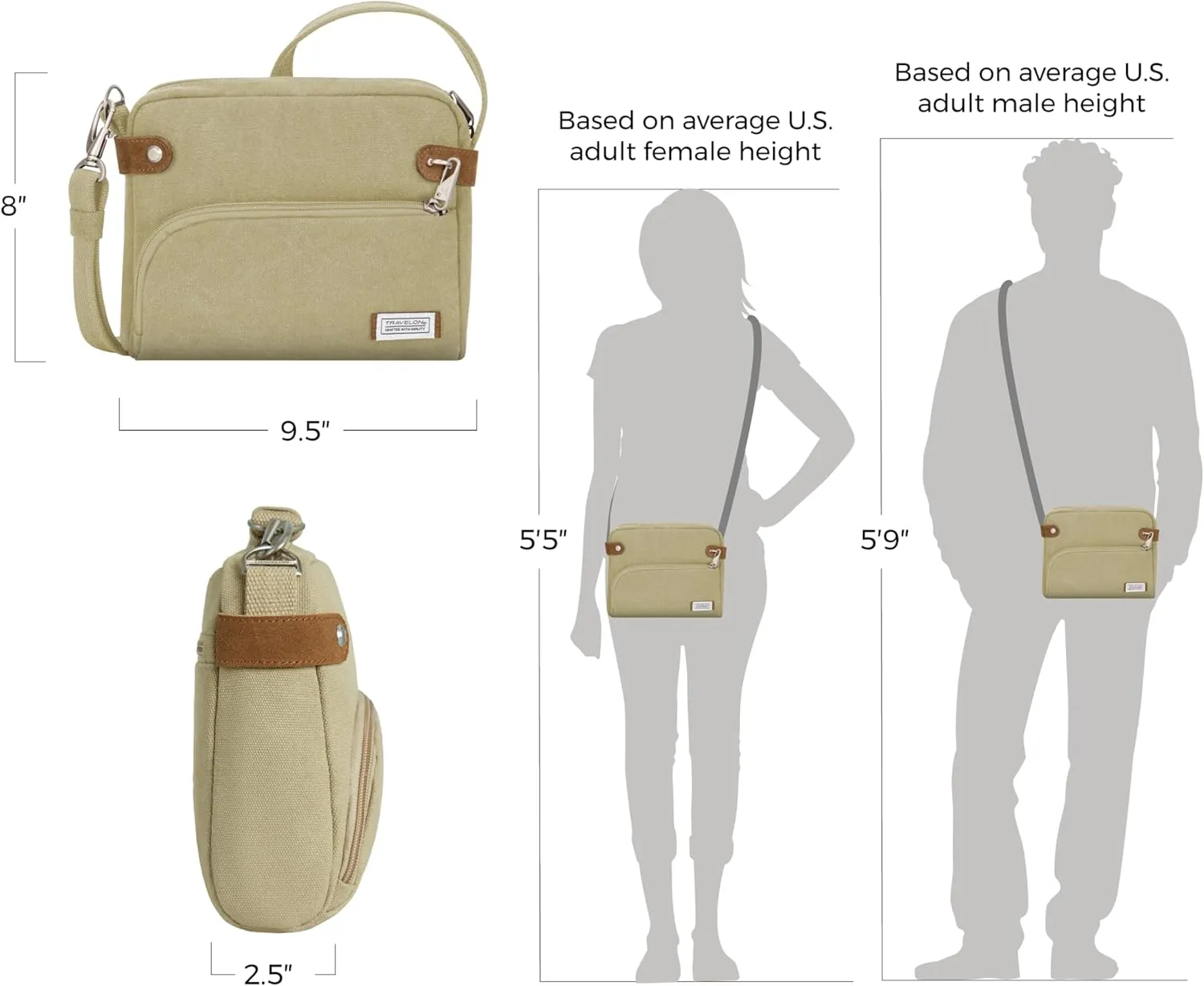 Travelon Anti-Theft Heritage Small Crossbody Bag