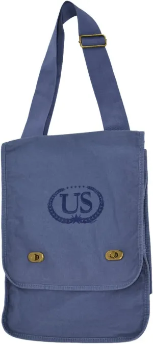 Treasure Gurus US Military Civil War Soldier Canvas Sack/Crossbody Bag/Shoulder Field Haversack Blue