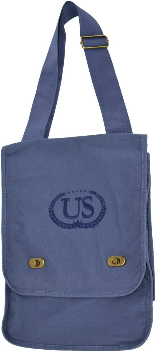 Treasure Gurus US Military Civil War Soldier Canvas Sack/Crossbody Bag/Shoulder Field Haversack Blue