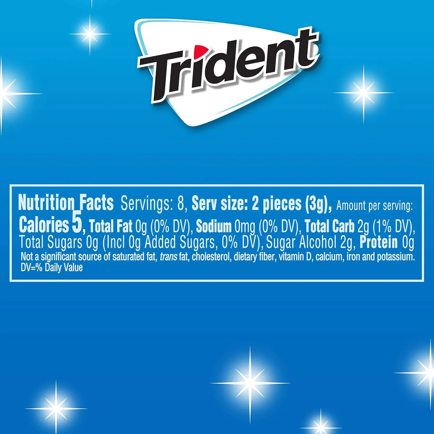 Trident White Peppermint Sugar Free Gum, 60 Packs of 16 Pieces (960 Total Pieces)