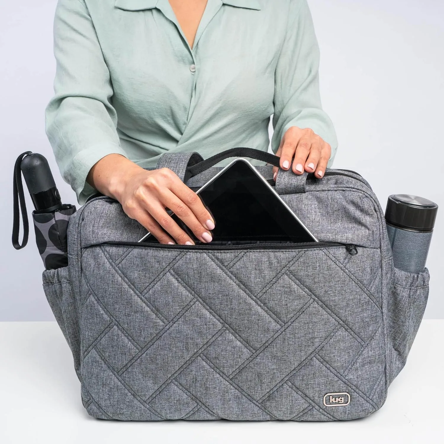 Trolley Bus Duffel Bag, HEATHER GREY