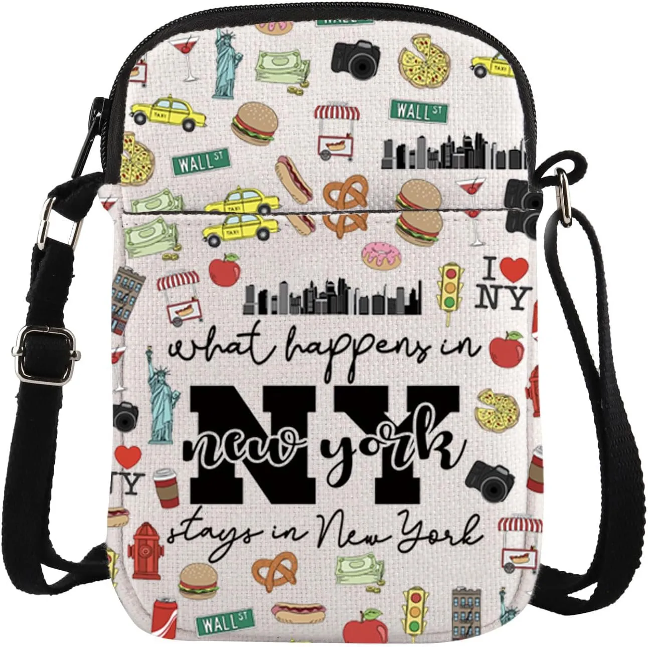 TSOTMO New York Trip Gift New York Travel Crossbody Bag New York Gift for Tourist New York US Gift New York Weekend Gift