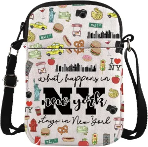 TSOTMO New York Trip Gift New York Travel Crossbody Bag New York Gift for Tourist New York US Gift New York Weekend Gift