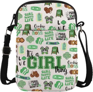 TSOTMO Scout Merch Leader Gift Scout Cookie Crossbody Bag Adventure Lover Squad Gift Camping Bag