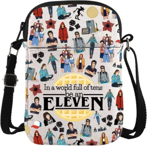 TSOTMO TV Show Merch Gift Eleven Gift TV Series Upside Down Gift In A World Full of Tens Be an Eleven Crossbody Bag for Fans