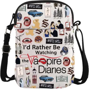 TSOTMO Vampire TV Show Merch Vampire Crossbody Bag for TV Fans Salvatore Brothers Gift Halloween Horror Movie Gifts