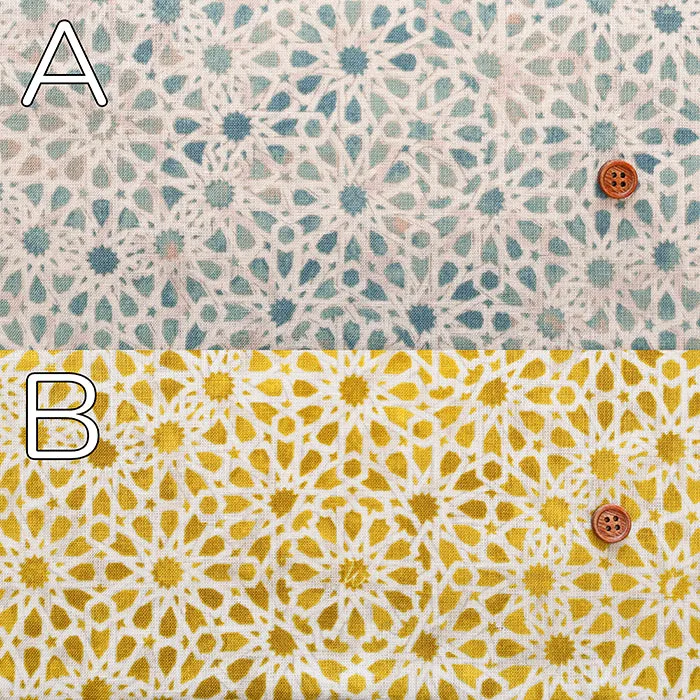 Tumbler Finished C/L Cotton Muslin Printed Fabric neige  Mosaic