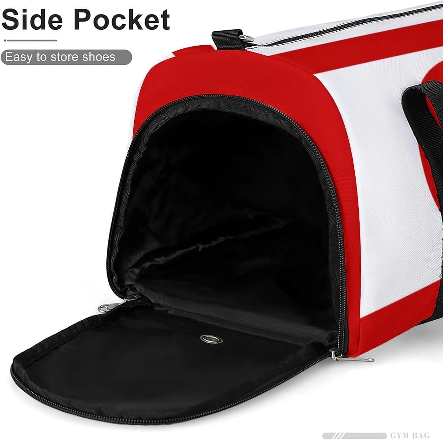 Turkish Republic Northern Cyprus Flag Duffle Bag for Sports Lightweight Waterproof Gym Bag with Shoe Compartment