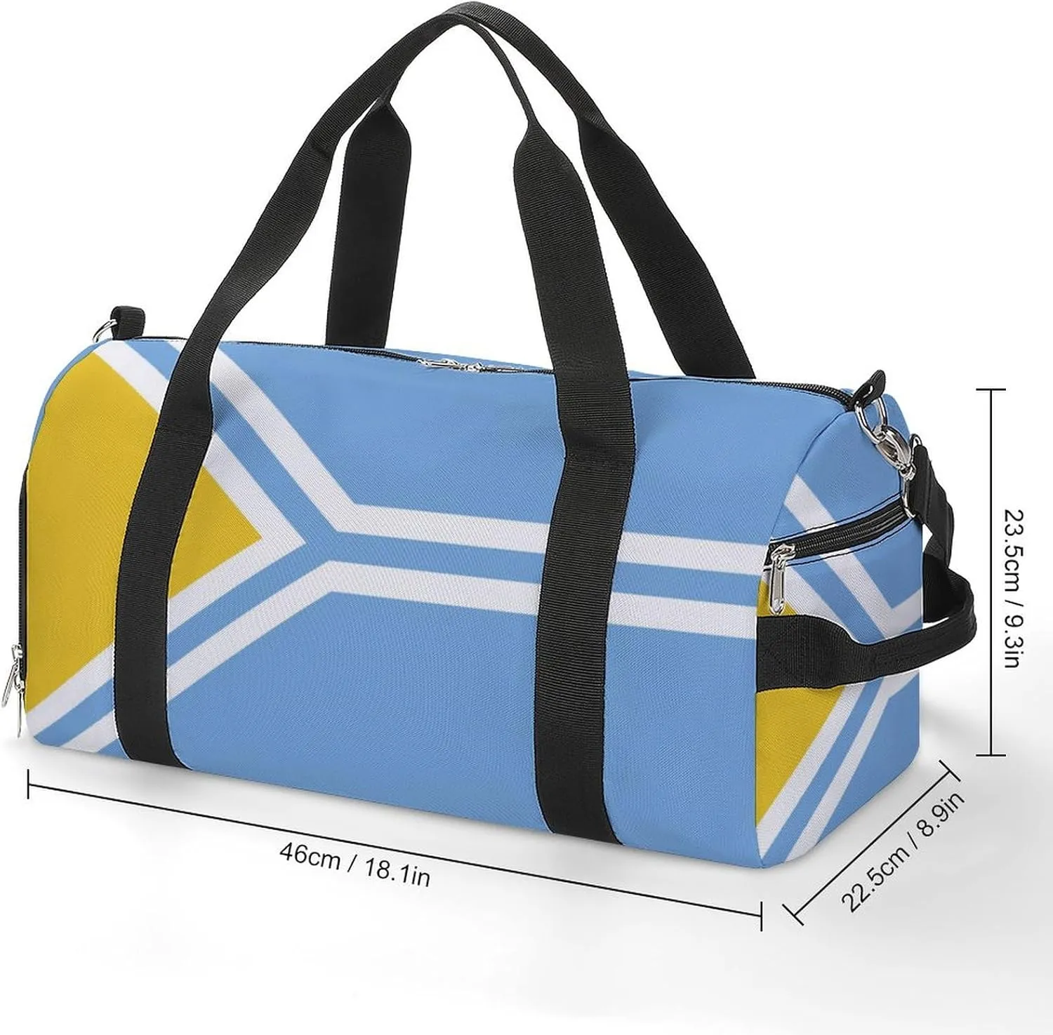 Tuva Flag Duffel for Boys Girls with Shoe Compartment and Wet Pocket