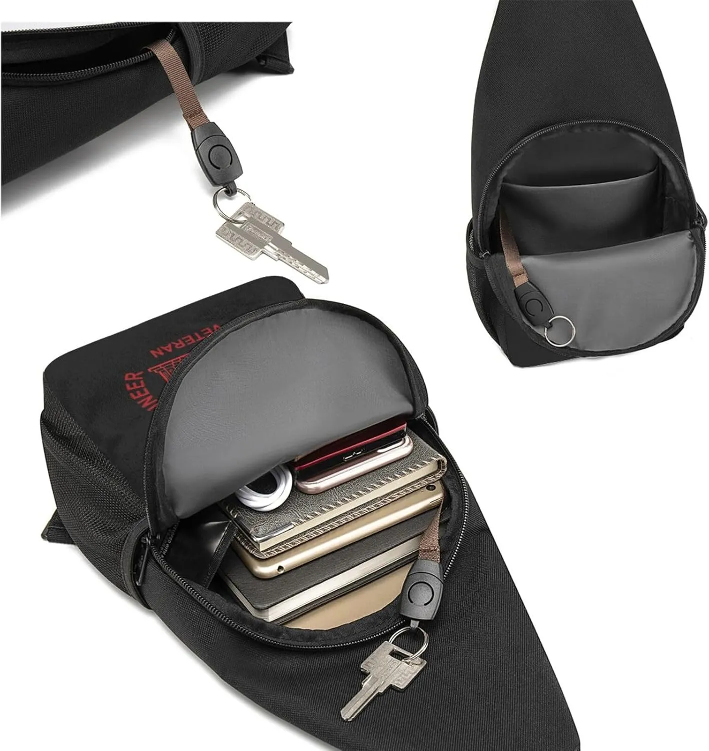 U S Army Combat Engineer Veteran Unisex Chest Bag Lightweight Crossbody Shoulder Bag Travel Pocket