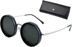 UMEINAC TECH Adjustable Tint Sunglasses with ND2-400 Filter - 9-Level Manual Dimming Polarized Lenses UV400 Protection for Fishing/Driving (Photochromic TR90 Frame   Case)(Silver ut0649mm)