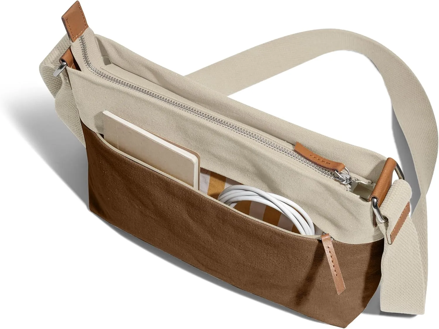 Unisex All Sunday Crossbody Messenger Bag | Trendy Cotton Handbag Purse | Shoulder Bag Organiser