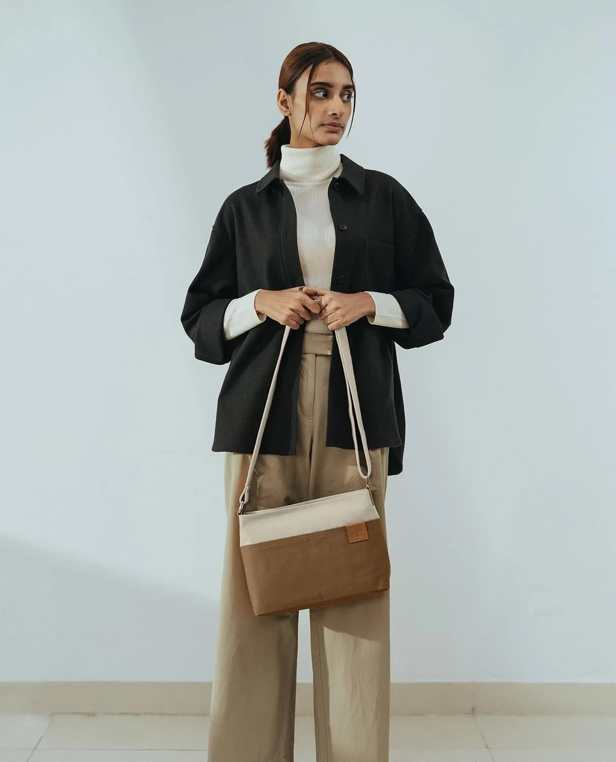 Unisex All Sunday Crossbody Messenger Bag | Trendy Cotton Handbag Purse | Shoulder Bag Organiser