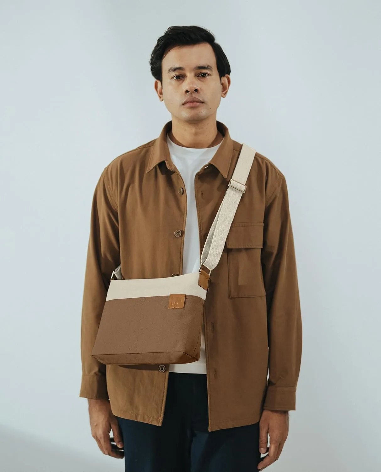 Unisex All Sunday Crossbody Messenger Bag | Trendy Cotton Handbag Purse | Shoulder Bag Organiser