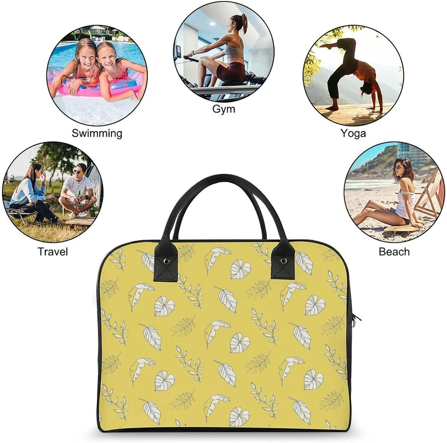Unisex Casual Nylon Santa Gifts Simple Handbag for Travel 13" X 19" X 8"